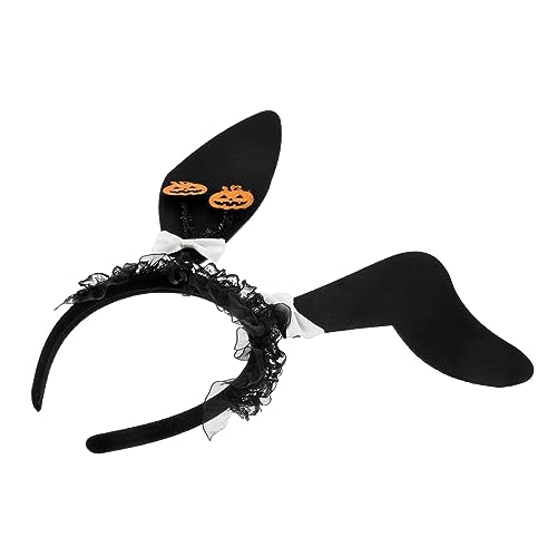 LALADEFIEE Halloween-Hasenohren Hasenohr Frauen Stirnband Party-Kopfbedeckung Plüschtiere halloween haarreif halloween headband Haarband Kopfbedeckungen für Cosplay Party-Stirnbänder gefühlt von LALADEFIEE