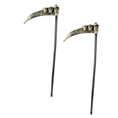 LALADEFIEE Scythe Halloween Prop 2pcs Kunststoff Kostüme Requisiten Für Party Karneval von LALADEFIEE