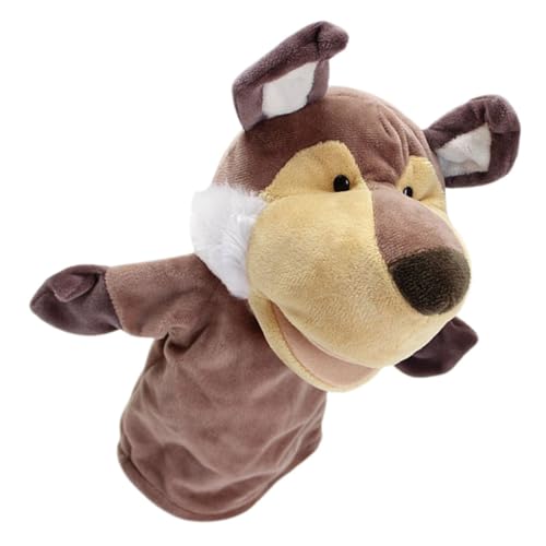 LALADEFIEE Handpuppe Wolf Puppen Spielzeug Tierische Handpuppe Geschichte Erzählende Marionette Handpuppe Für Kinder Wolf Handpuppe Plüsch von LALADEFIEE