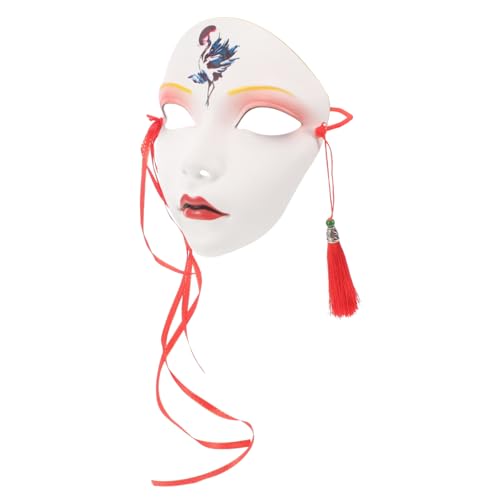 LALADEFIEE Hanfu-Maske Karnevalsmasken Karneval-Maske Party-Gesichtsmaske Tierfuchsmaske Japanische Katzenmaske halloween hlloween karnevals masken decoration Maskenstütze Frauenmaske Plastik von LALADEFIEE