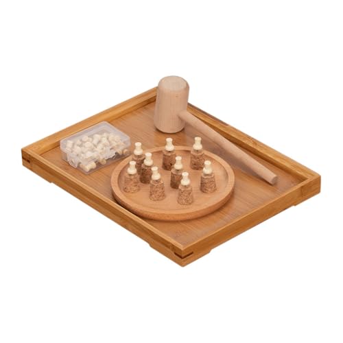 LALADEFIEE Frühpädagogisches Nagelhammer-schlagspielzeug Aus Holz Hand-Augen-koordinationstraining Für Jungen Und Mädchen Montessori-lernspielzeug-Set von LALADEFIEE