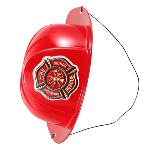 LALADEFIEE Kinder Feuerwehrmann Helm Neuheit Cosplay Hüte Feuerwehrmann Kostüm Hut Für Kinder Feuerwehrmann Party Halloween Kostüm Zubehör Anziehzubehör von LALADEFIEE