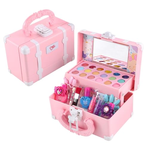 LALADEFIEE Kinderkosmetik Spielzeug Für Kinder Anzüge Für Kinder Kosmetisches Spielzeug Kinderanzug Kinderspielzeug Für Mädchen Prinzessin Spielzeug Kinder Schminkset Lernspielzeug Rosa Abs von LALADEFIEE