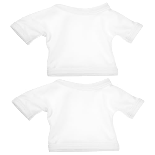 LALADEFIEE Kleines Puppen Tshirt Weiss Puppenkleider Klein Kostüm Kleiner Bär Austauschbare Puppenkleidung Bärenpuppenangebote Mädchen Puppenkleidung Puppenkleidung für Kinder von LALADEFIEE