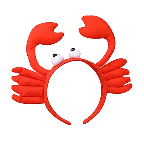 LALADEFIEE Krabben Kopfschmuck üsch Stirnband Rotes Haarband Für Partys Bezaubernde Haarreifen Dekoration Partygeschenke Und Lieferungen Für Kinder Und Erwachsene von LALADEFIEE