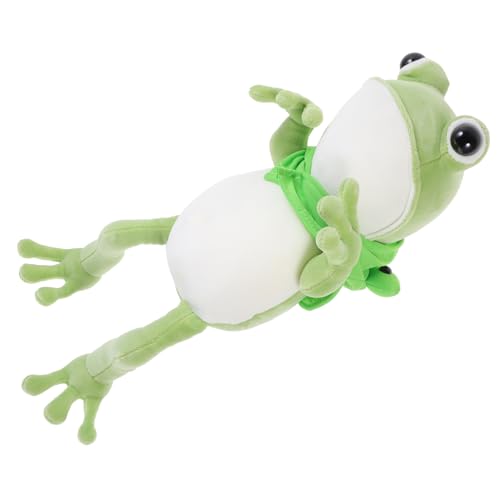 LALADEFIEE Süßer Grüner Frosch Plüschspielzeug Kuscheltier Weiche Cartoon-Figur Dekorative Kissen Für Erwachsene Für Feiertage Und Geburtstage LALADEFIEE Süßer Grüner Frosch Plüschspielzeug Kuscheltier Weiche Cartoon-Figur Dekorative Kissen Für Erwachsene Für Feiertage Und Geburtstage von LALADEFIEE