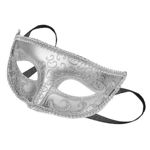 LALADEFIEE Maskerade-maske Schwarze Maskerade-spitze Halloween-party-maske Maske Zum Tanzen Dekorationen Für Maskerade-partys Partymaske Für Frauen Spitze Maskerade Masken Gesicht Abs Silver von LALADEFIEE