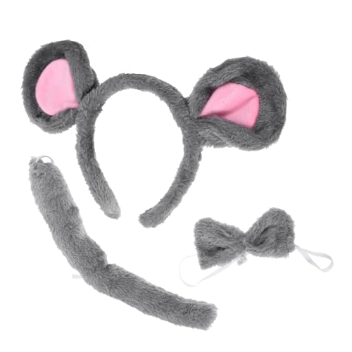 LALADEFIEE Maus Kostüm Set Damen mit Süßem Ohr Stirnband Plüsch Mausohren und Dekorativer Schleife Bequemes Tierkostüm für Fasching Halloween Mottoparty und Cosplay LALADEFIEE Maus Kostüm Set Damen mit Süßem Ohr Stirnband Plüsch Mausohren und Dekorativer Schleife Bequemes Tierkostüm für Fasching Halloween Mottoparty und Cosplay von LALADEFIEE
