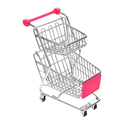 LALADEFIEE Mini Einkaufswagen Für Kinder Trolley Mit Aufbewahrungskorb Spielzeug Für Rollenspiele Kleiner Einkaufswagen Ideal Für Lauflernwagen Und Kreative Spielstunden von LALADEFIEE