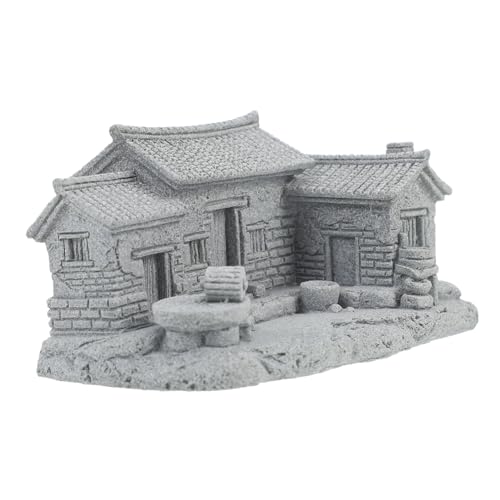 LALADEFIEE Mini- Im Chinesischen Stil Heimdekoration Kleines Hausmodell Winziges Mini-landschaftsverzierung Landschaftsdekor Mikro-landschaftsbau-Ornament Grey Blausteinpulver von LALADEFIEE