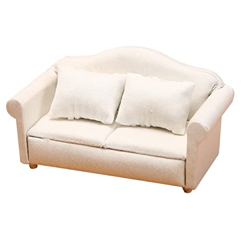 LALADEFIEE Mini Sofa Figur Dekorative Miniatur Couch Statue Für Puppenhaus Kleines Sofa Modell Stilvolle Dekoration Ideal Für Miniatur Garten Und Puppenhaus Zubehör von LALADEFIEE