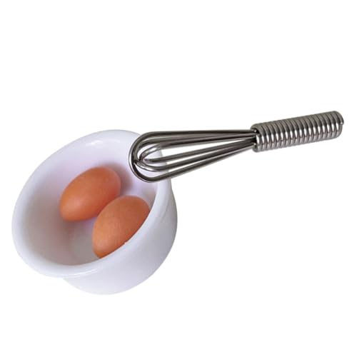 LALADEFIEE Küchenutensilien Egg Beater Miniatur Eierbesen Set Mini Egg Modelle Mit Mini Schalen Puppenhaus Küchen Deko Zubehör Für Rollenspiele Und Kreative Szenarien von LALADEFIEE