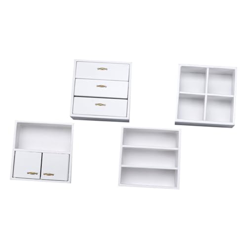 LALADEFIEE Miniatur Möbelmodell Set Holzschrank Für Puppenhaus Layout Requisiten 1 Satz Mini Möbel Für Kreative Spielwelten Ideal Für Puppenhaus Figuren Und Miniatur Deko von LALADEFIEE