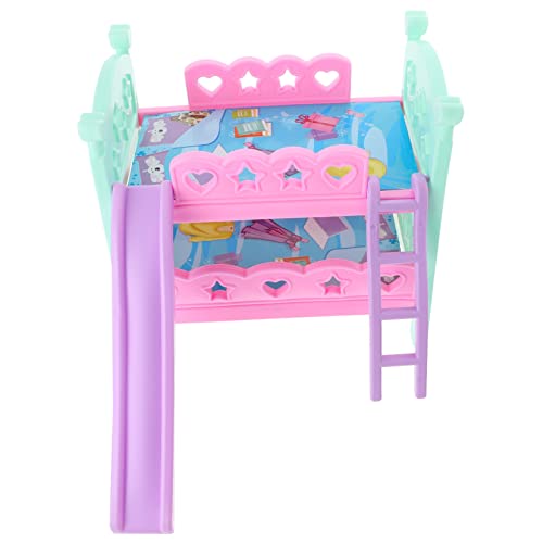 LALADEFIEE Miniatur Doppelstockbett Für Puppenhaus Für Bunk Bed Modell Ideales Rollenspielzubehör Für Kreatives von LALADEFIEE