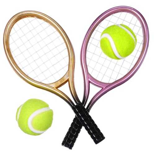 LALADEFIEE 2Sätze Mini Tennis Racket Modell für Puppenhaus Dekoration Miniatur Tennis Zubehör in Zufälliger Farbe Langlebig und Detailliert für Kreative DIY-projekte LALADEFIEE 2Sätze Mini Tennis Racket Modell für Puppenhaus Dekoration Miniatur Tennis Zubehör in Zufälliger Farbe Langlebig und Detailliert für Kreative DIY-projekte von LALADEFIEE