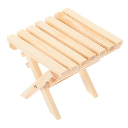 LALADEFIEE Miniatur-klapptisch Mini-hausverzierungen Tischmodell Exquisiter Mini-Tisch Miniaturmöbel Aus Holz Mini-klapptisch Miniaturtisch Mini-tischschmuck Mini-holztisch Hölzern Khaki von LALADEFIEE