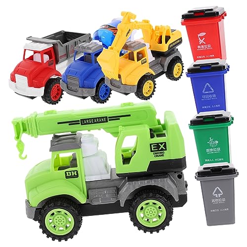 LALADEFIEE Müllwagen Spielzeugauto Für Kinder Technisches Fahrzeug Mit Müllklassifizierung LKW Spielzeug Bunten Farben Ideal Für Baustellenfahrzeuge Dickie Toys Qualität von LALADEFIEE