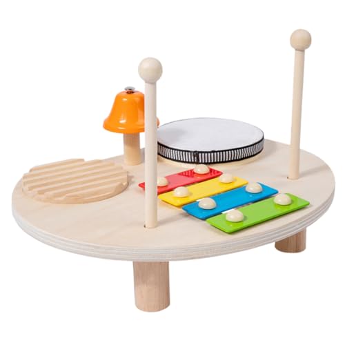 LALADEFIEE Multifunktionales Schlaginstrument Musikinstrumente Für Babys Perkussionsspielzeug Kinderspielzeug Percussion-Spielzeug Für Kinder Spielzeug Für Babyinstrumente Xylophon Hölzern von LALADEFIEE