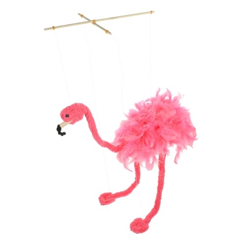 LALADEFIEE Plüsch-Flamingo-Puppe Marionettenhandpuppe Puppen Tiere Marionetten Strauß Tier Marionette Marionette Oktopus Flamingo-marionettenpuppe Marionettenspielzeug ，， Rosa von LALADEFIEE