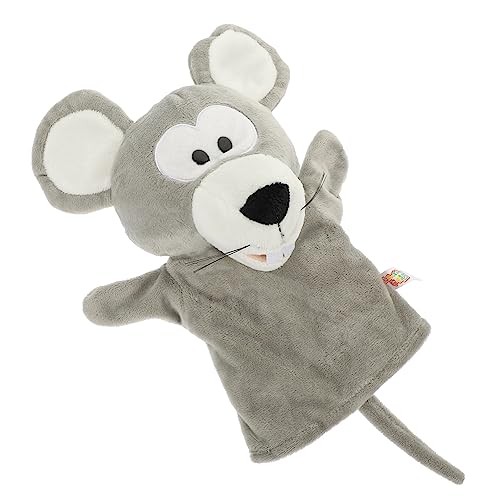 LALADEFIEE Plüsch Handpuppe Interessante Plüschpuppe Interaktives Plüschpuppenspielzeug Handpuppen Kinderzubehör Kinderversorgung Lustige Plüschpuppen Kinder Versorgen Kinderaccessoire Grey von LALADEFIEE