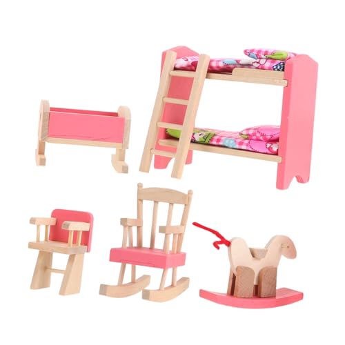 LALADEFIEE Puppenhaus Hochbett aus Holz Miniatur Puppenmöbel für Schlafzimmer Authentisches Miniaturbett Detailreiches Handwerkskunst Zubehör für Puppenhaus Spielszenen LALADEFIEE Puppenhaus Hochbett aus Holz Miniatur Puppenmöbel für Schlafzimmer Authentisches Miniaturbett Detailreiches Handwerkskunst Zubehör für Puppenhaus Spielszenen von LALADEFIEE