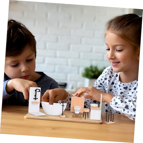 LALADEFIEE Puppenhaus Zubehör Teilig Realistische Dusche Waschbecken und Toilette Kompakt Leicht Sicher für Dekorativ für Puppenhaus Badzimmer LALADEFIEE Puppenhaus Zubehör Teilig Realistische Dusche Waschbecken und Toilette Kompakt Leicht Sicher für Dekorativ für Puppenhaus Badzimmer von LALADEFIEE