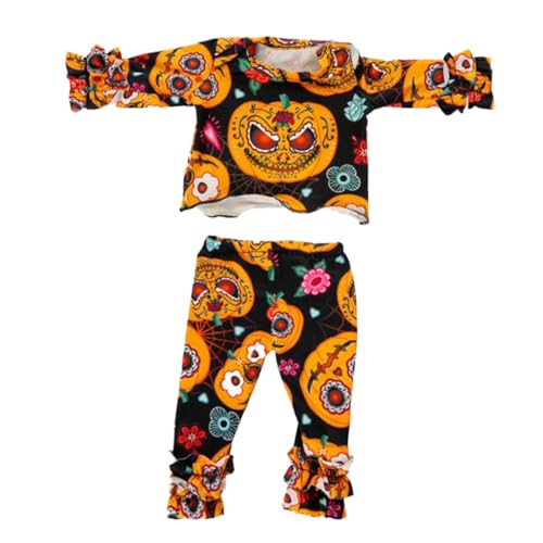 LALADEFIEE Puppenkleidung Halloween Kostüm Kürbis Muster Puppenoutfits für Mädchenpuppen Einfach Anzuziehen Modisch und Bequem LALADEFIEE Puppenkleidung Halloween Kostüm Kürbis Muster Puppenoutfits für Mädchenpuppen Einfach Anzuziehen Modisch und Bequem von LALADEFIEE