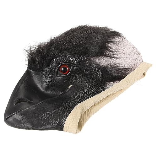 LALADEFIEE Schutzmaske Masken für Halloween Strauß Tierkopfmaske Lustiger Vogel Emu Kopfmaske Tiervogelkopfmaske Schreckliche Maske Halloween Maske Vollgesichtsmaskenabdeckung für Halloween von LALADEFIEE