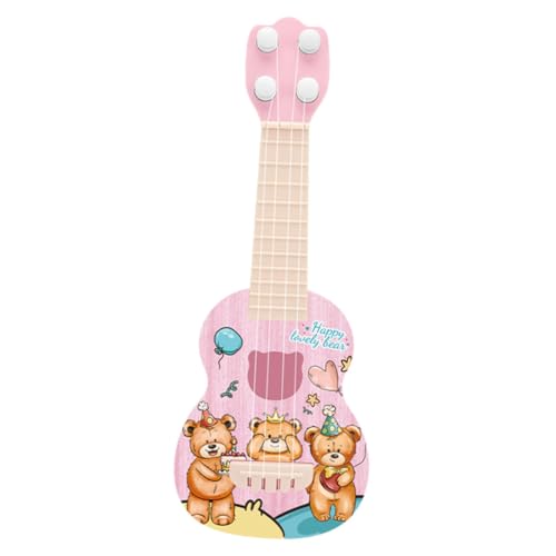 LALADEFIEE Musikspielzeug Baby Kinder Musikinstrumente Ukulele Cartoon Gitarre Für Musikinstrument Aus Ideales Für Kleinkinder Frühe Musikalische Bildung Bärendesign von LALADEFIEE