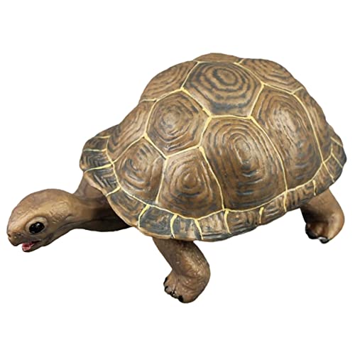 LALADEFIEE Turtle Simulierte Schildkröte Schildkröten-Ornament Meeresschildkröten- Desktop-Spielzeug Meeresspielzeug Schildkrötenstatue Gefälschtes Schildkrötendekor Kinderspielzeug Brown PVC von LALADEFIEE