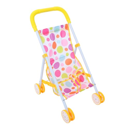 LALADEFIEE Spielzeugwagen Spiel Kinderwagen Spielzeug Spielen Dekorationen Für Puppenwagen Spiel Kinderwagen Spielen Spielzeug-babyzubehör Mikro-Layout-Ornament Puppensachen Colorful Eisen von LALADEFIEE