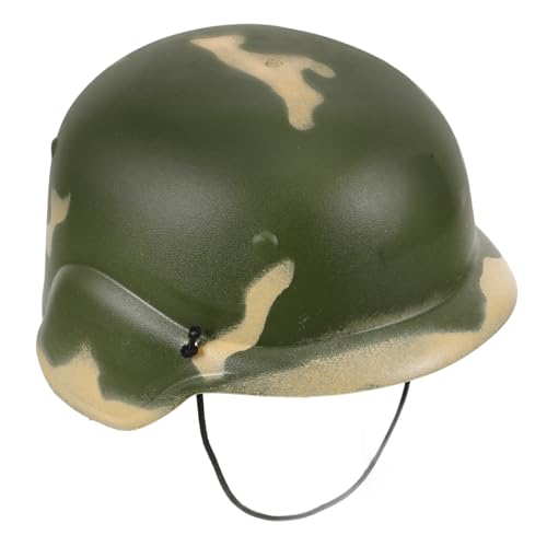 LALADEFIEE Tarnhelm Kostümhelm Soldatenhelm Armee-Tarnhut Armeehelm Schutzhelm Militärisches Spielzeug Spielzeughelm kinderspielzeug Armeeausrüstung für Kinder Armeehut Plastik Camouflage von LALADEFIEE