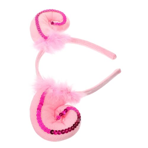 LALADEFIEE Tierisches Stirnband Haarband Stirnband Im Schaf-stil Party-requisite Kostüm Stirnband Einzigartige Haardekoration Stirnband Für Cosplay Kostüm Katzenohren Stirnband Rosy Plüsch von LALADEFIEE