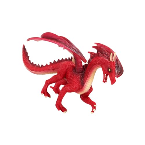 LALADEFIEE Tierornament Dinosaurier-Figur Lehrspielzeug Lernspielzeug Dinosaurier-Ornament Für Dinosaurier-Dekoration Dinosaurier-Modell Rot von LALADEFIEE