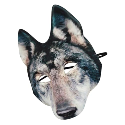 LALADEFIEE Wolfsmaske Halloween-tiermaske Werwolf- Halloween-wolfsmaske Wolfsmaske Für Wolfsmasken Tierische Fuchsmaske Regenmaske Kostüm Bärenmaske Grey Eva von LALADEFIEE