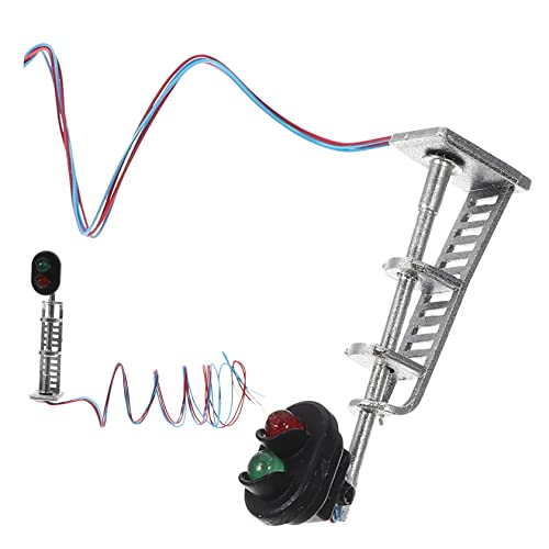 LALADEFIEE modellbahn Lichter Simulationszug-Lichtmodell Mini-Pflanzendekor Mini-Signal-Modell Ampel Modellbau Material Modelleisenbahn-zubehör Landschaftsdekor Mini-Sandtisch-Modell Abs von LALADEFIEE