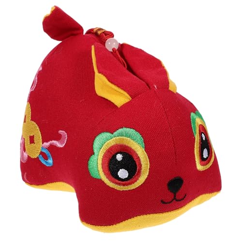 LALADEFIEE segnen Kaninchen Puppe ausgestopftes Hasentier Kaninchen-Maskottchen-Puppe Chinese New Year Rabbit Hasen Kuscheltier Hasenjahr-Maskottchen-Puppe Tier Stofftier Plüsch rot von LALADEFIEE