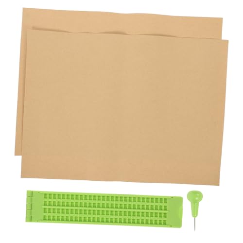 LALAFINA 1 Satz Braille-tafel Bildschirm Kreidemarker Magnetischer Autotelefonhalter Blindenschrift Dünne Whiteboard-stifte Braille-bücher Kreidetafel Kreidestift Planke Light Green Plastik von LALAFINA