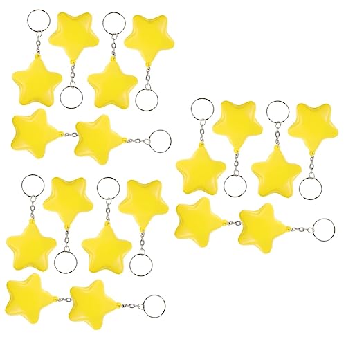 LALAFINA 18 STK Ball Zum Stressabbau Mini Star Stress Toys for Teens Stress Stars for Kids Party Decor Gifts Star Stress Ball Star Keychain Children Fidget Toys Karikatur Pu Geschenk Kind von LALAFINA