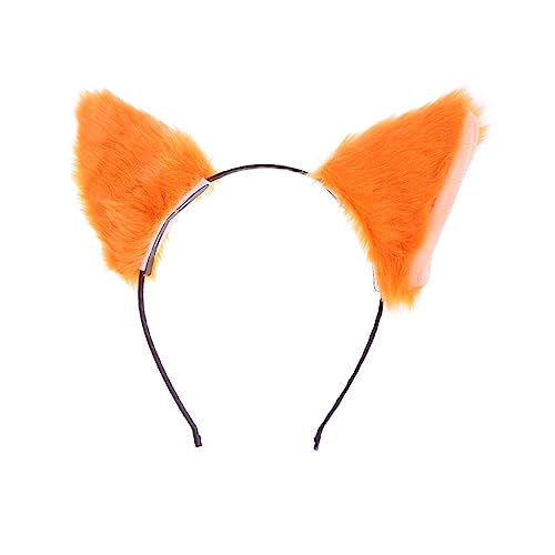 LALAFINA Tier Stirnbänder Cosplay Cat Ears Headband Kids Plüschohrkopfschmuck Kopfbedeckungen Für Kinderpartys Tierische Fellohren Cat Ears Hair Hoop Fluffy Cat Ears Pfote Kleinkind Loli von LALAFINA