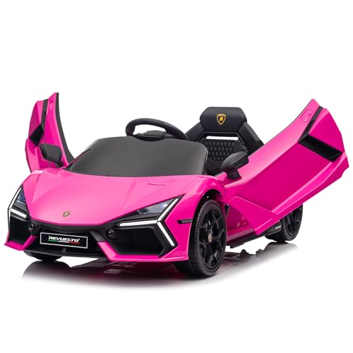 LALAHO Kinder Elektroauto 12V Kinderauto Lamborghini Elektrofahrzeuge mit Musikfunktion, für 3-6 Jahre Kinder von LALAHO