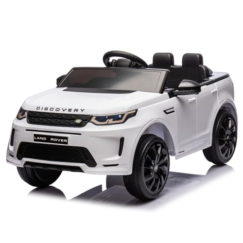 LALAHO Kinder Elektroauto Range Rover Evoque,12 V,Elektrische Elektroauto für Kinder Kinderauto,2 x 12V 35W Motor,Kinderfahrzeug mit Fernbedienung (Weiß) von LALAHO