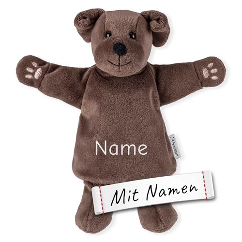 LALALO Hund Handpuppe-Schnuffeltuch mit Namen Bestickt, Baby & Kinder Sterntaler Schmusetuch personalisiert, Kasperlepuppe, Kasperletheater Puppe LALALO Hund Handpuppe-Schnuffeltuch mit Namen Bestickt, Baby & Kinder Sterntaler Schmusetuch personalisiert, Kasperlepuppe, Kasperletheater Puppe von LALALO