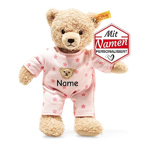 STEIFF Teddy and Me Teddybär mit Namen, Rosa Schlafanzug Kuscheltier, Niedlicher Bär Plüschtier Stofftier für Mädchen, Schmusetier Geschenk zur Geburt, Weihnachten, Geburtstag kaufen von LALALO