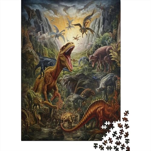 Dinosaurier Puzzle 1000 Teile Für Erwachsene Und Kinder Ab 14 Jahren Für Stressabbauer Puzzel 1000pcs (75x50cm) von LAMAME