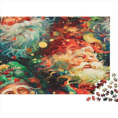 Father Christmas Für Erwachsene Puzzle 1000 Teile Christmas Lernspiel Geburtstag Moderne Wohnkultur Family Challenging Games Stress Relief 1000pcs (75x50cm) von LAMAME