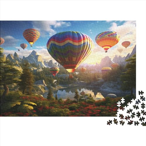 Hot Air Balloon 300 Teile Landscaping Für Erwachsene Puzzles Home Decor Lernspiel Family Challenging Games Geburtstag Stress Relief Toy 300pcs (40x28cm) von LAMAME