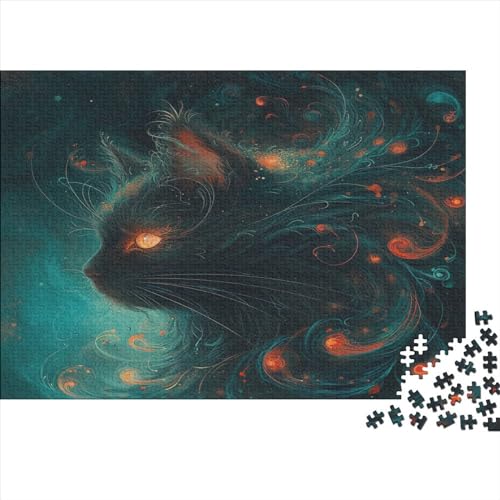 Kat Puzzle 1000 Teile Erwachsener Kniffel Spaß Für Die Ganze Familie - Abwechslungsreiche 1000 Puzzleteilige Motive Puzzle Erwachsene, Puzzel 1000pcs (75x50cm) von LAMAME