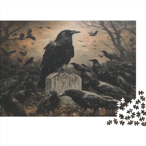 Krähe Puzzlespiel 1000 Teile, Puzzle Erwachsene 1000 Teile, Impossible Puzzle Geschicklichkeitsspiel Für Die Ganze Familie, Puzzle Erwachsene 1000 Teile Puzzel 1000pcs (75x50cm) von LAMAME