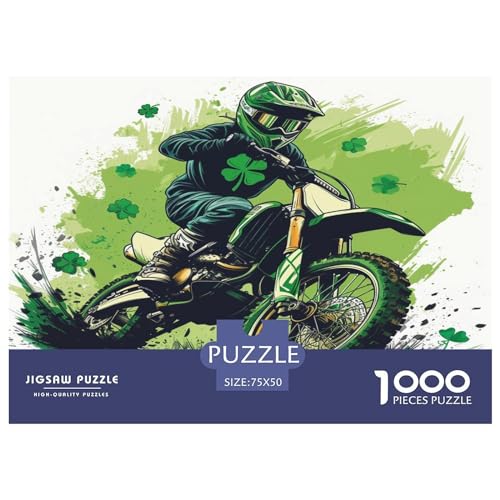 Kreuz-Country Motorcycle Puzzlespiel 1000 Teile Für, Einzigartige Kunstwerke Und Vorlage - Geburtstagsgeschenk - Spaßige Puzzles Mit Überraschung Von Puzzle in A Bag Puzzel 1000pcs (75x50cm von LAMAME